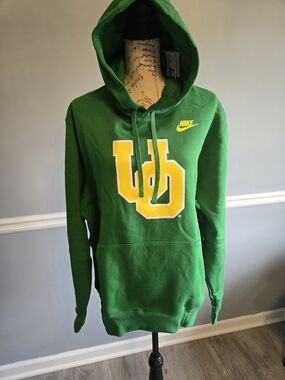 Nike Green Hoodie with Yellow 'UD' Logo
